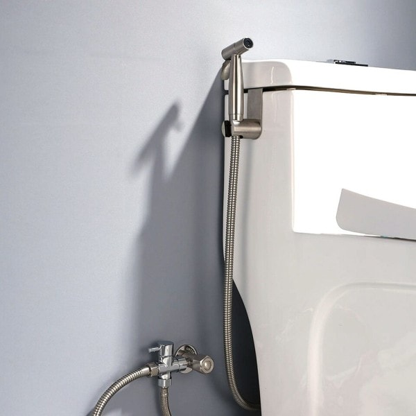 Håndholdt bidet sprøyte sett for toalett rustfritt stål hånd bidet kran