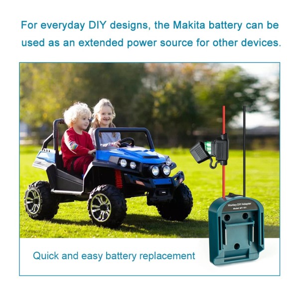 Ekstern batteri adapter konverter til MT Makita 14V/18V  batteri gør-det-selv strøm værktøj kasse