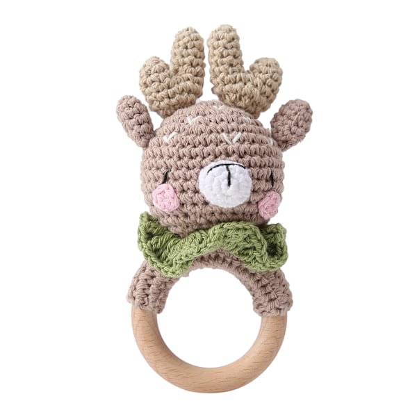 Baby Teether Musiikki helistit lapsille Eläin virkkaus helistin norsu kirahvi sormus
