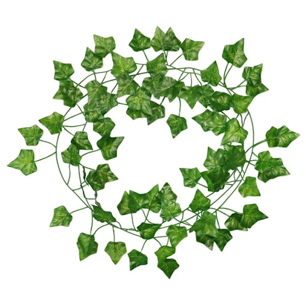 Bästa kvalitet 2,3M Myvy Grön Fask Löv Girland Växt Vine Lövverk Hem Dekor Plast Rotting Snöre Vägg Dekoration Konstgjorda Växter