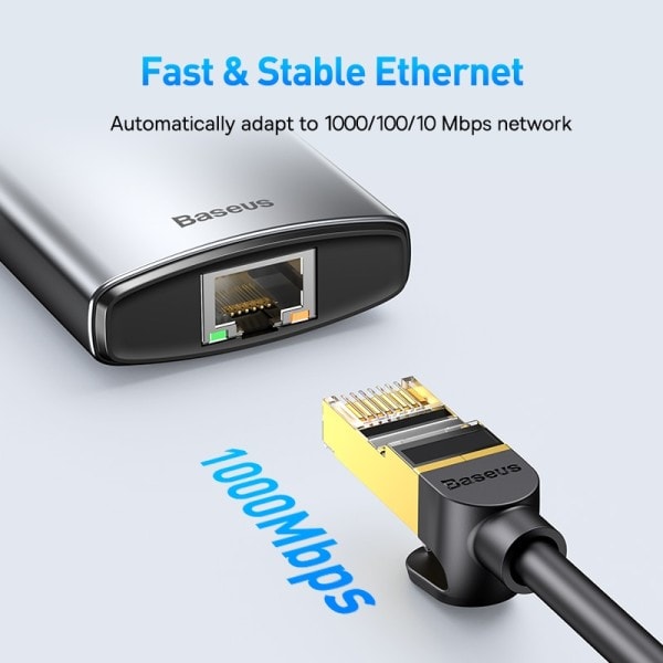 USB C keskitin 4K@30Hz USB C HDMI-yhteensopiva 8-in-1 USB Hub RJ45 PD 100W sovitin