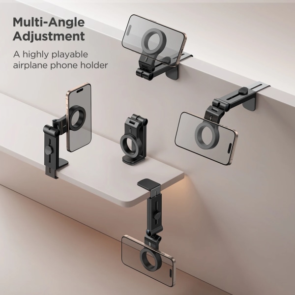 Magnetisk Fly Telefon Holder Mobil Mount Rejse Skrivebord Telefon Stativ Fly Fleksibel Rotation Mount Tog Sæde Stativ