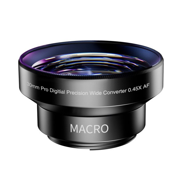 Vid vinkel presisjon linse WL01 For digitalt mikroskop 30MM vid vinkel 0,45x konverter linse med makro portion pro