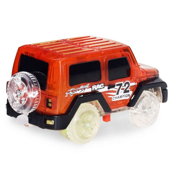 Kaksi osaa Magical Joustava Rata Auto lelut kilpa kaari kisko vilkkuvilla valoilla tee-se-itse hauskoja luovia leluja