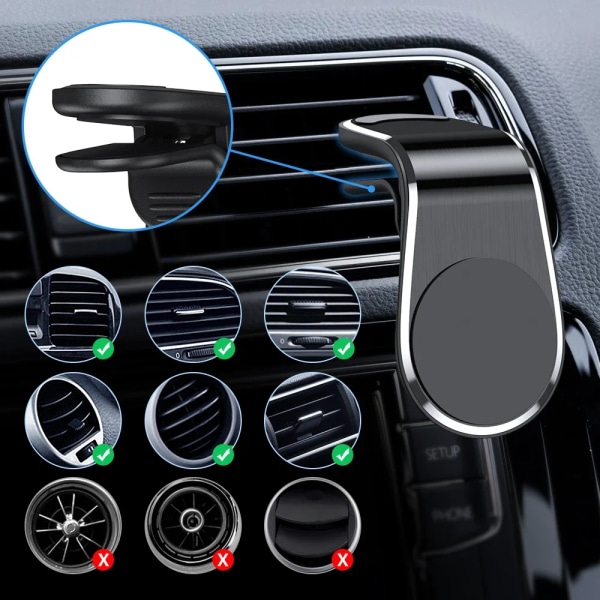 Høy kvalitet Universal Magnetisk Bil Telefon Holder Stativ Luft Vent Magnet Bil Mount GPS Smarttelefon Mobil I Bil Bracket