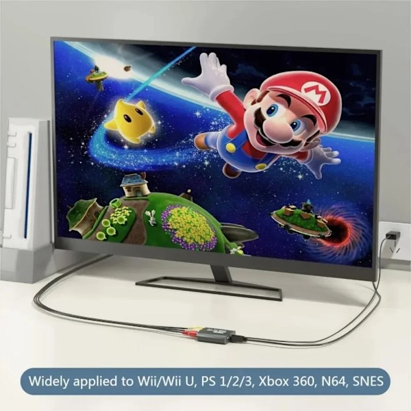 HD 1080P AV till HDMI RCA Till HDMI Komposit Adapter Omvandlare Med USB kabel CVBS AV Adapter