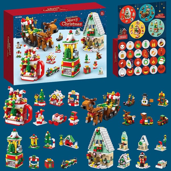 Jul Serie Byggeklosser Gave boks for barn 24 dager jul advent kalender