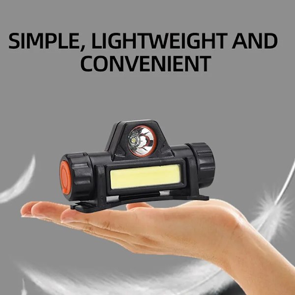 Ladattava COB LED USB otvalamppu vahva magneettinen tehokas ajovalo super kirkas vedenpitävä pää taskulamppu ulkona kalastukseen