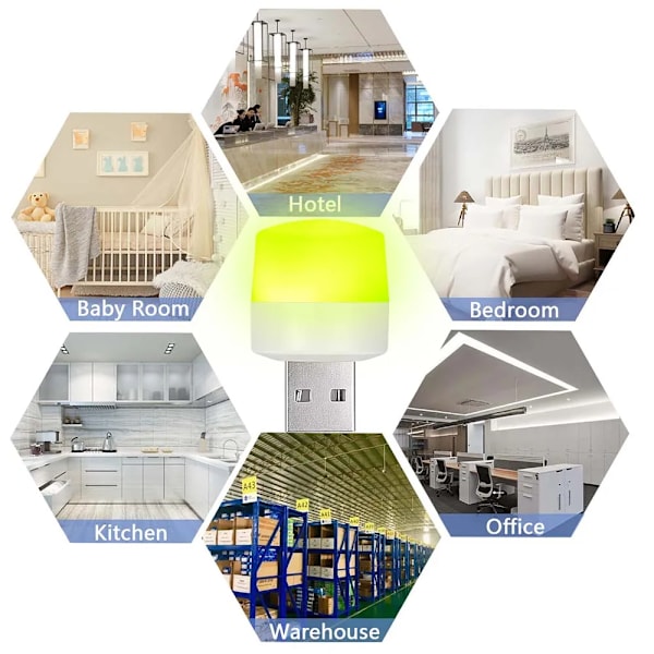 5 kpl Mini Mosquito Killer Night Light Kannettava LED Ei säteilyä Hyönteisten tappaja valo USB liitin sähkö Mosquito Killer valot