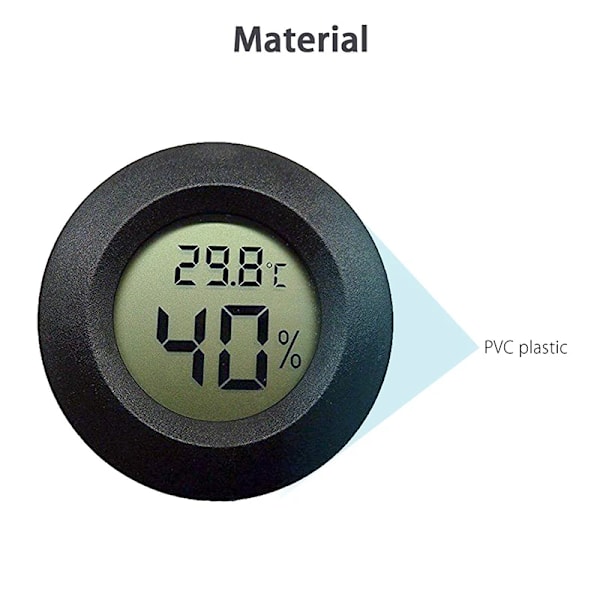 5 bitar Hygrometer Termometer Digital LCD Monitor Luftfuktighet Mätare mätare för luftfuktare avfuktare
