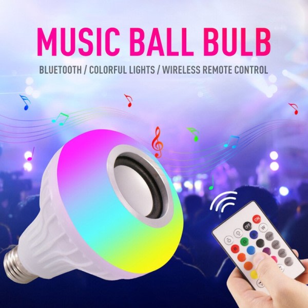 LED Musiikki Lamppu Bluetooth Kaiutin Langaton Smart Lamppu
