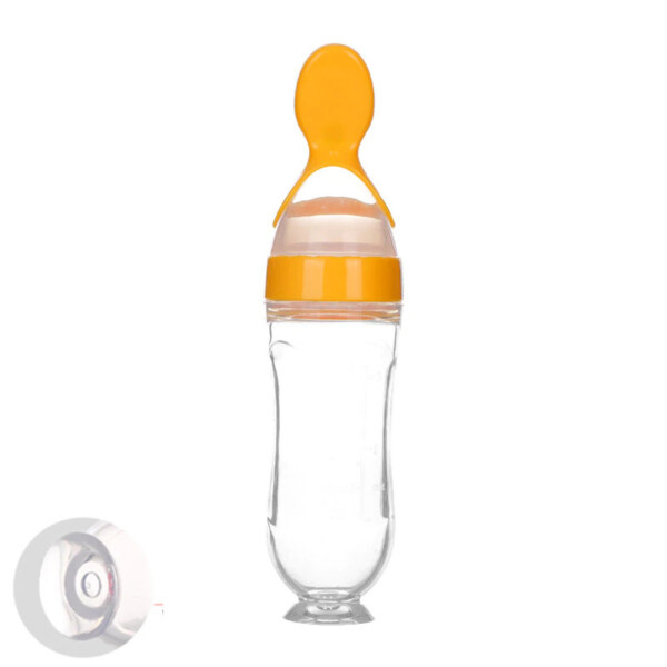 90ML Sikker Nyfødt Baby Madring Flaske Småbørn Silicone Squeeze Madring ske Mælk Flaske Baby Træning Foder Mad tilskud