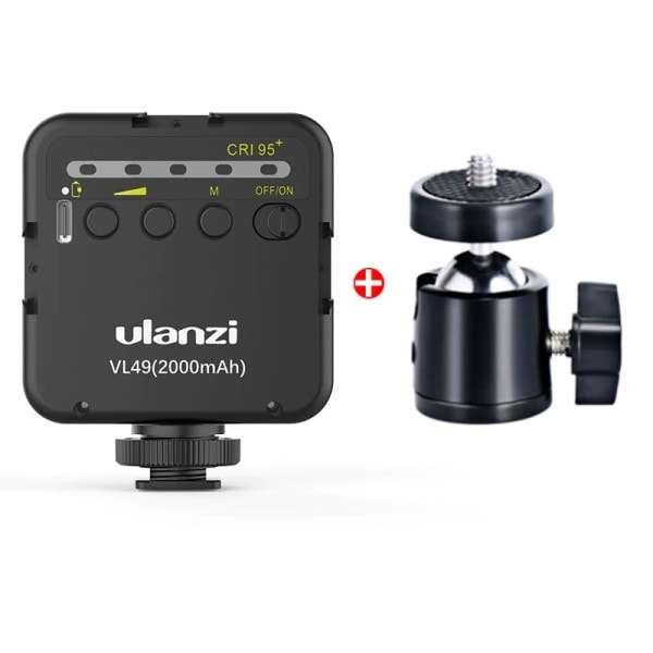 Mini LED Video Kontor Ljus 2000mAh 5500K Zoom Lighting Photographic Lighting U Light Vlog Fill Light