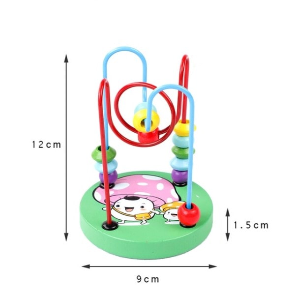 Baby Montessori Pædagogisk Matematik Legetøj Træ mini Cirkler Bead Wire Labyrint Rulle Coaster Abacus Puslespil legetøj