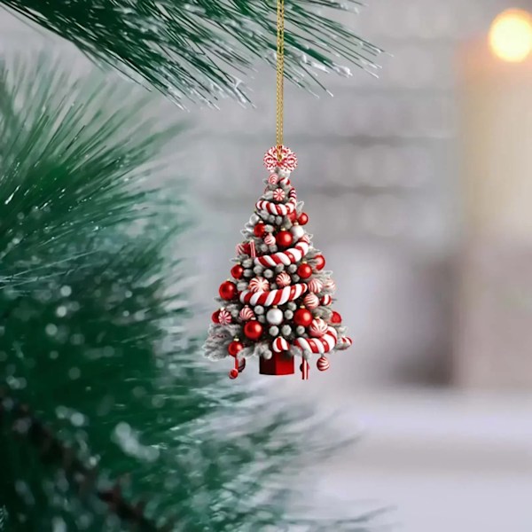 Jul Träd Hängande Ornament Hänge Jul Hem Bord Dekor present