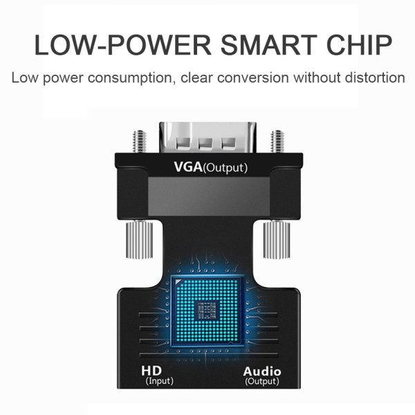 HDMI yhteensopiva uros VGA naaras sovitin HD 1080P ääni kaapeli muunnin