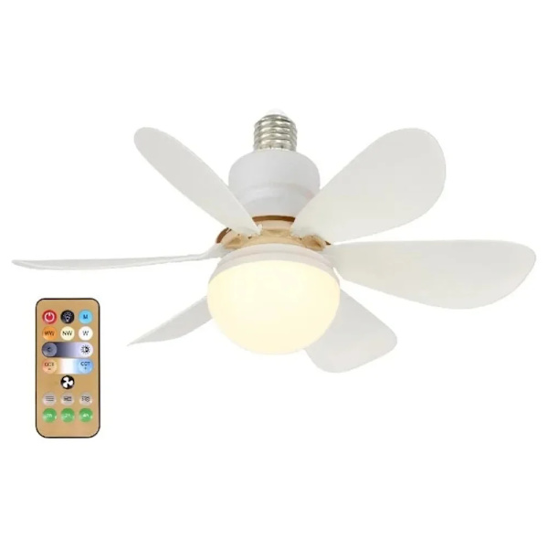 LED 30W katto tuuletin valo E27 kaukosäätimellä himmennykseen