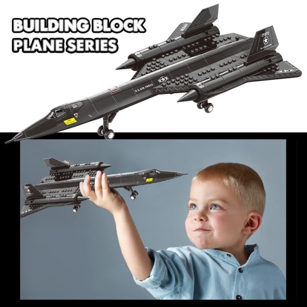 Air Force Blackbird Reconnaissance Flygplan Legering Modell Fighter Montering Byggnad Block Leksak