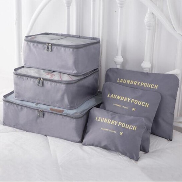 Rejse tasker sæt vandtæt pakning terning bærbar tøj sortering arrangør bagage tote system holdbar ryddig pose