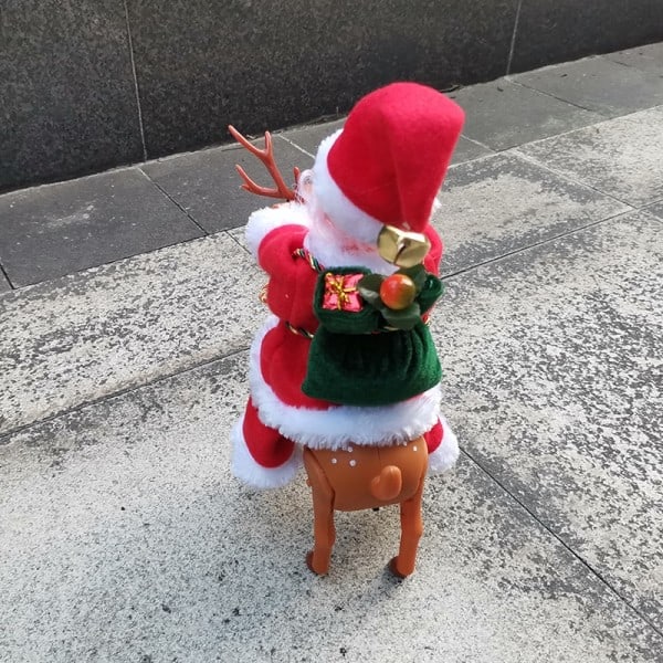 Elektrisk Barn Jul Leker Julenissen og hjort Elg Figur Musical Walk-around Leker