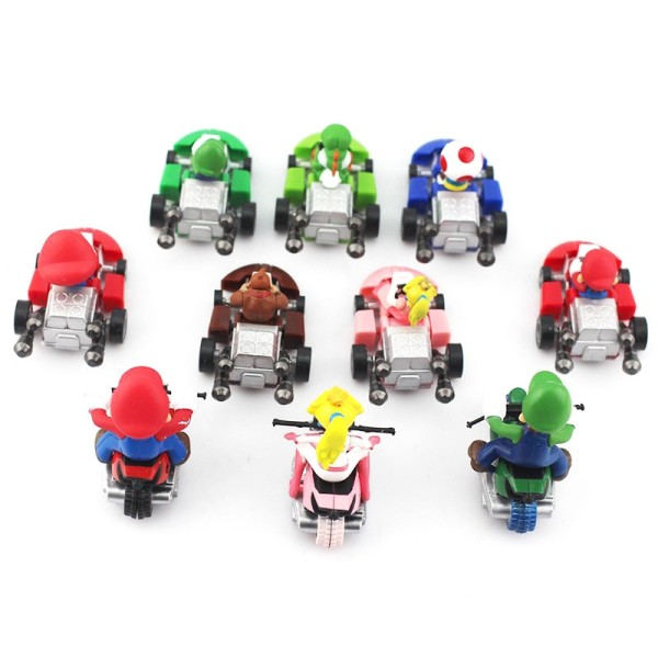10 stykker Sæt Super Marios Bros Yoshi Luigi Wario Donkey Kong Figur Model Legetøj