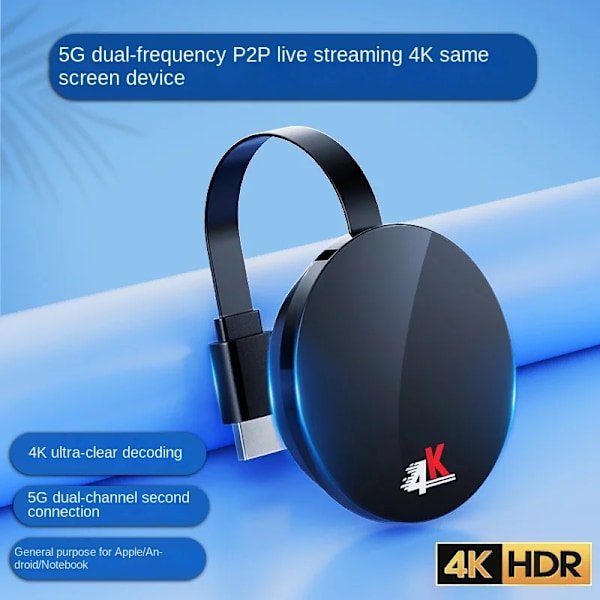 5G/2.4G Trådlöst WiFi Display Dongle Skärm Spegling 1080P HD TV G12 TV Stick for Chromecast 4K HD HDMI-kompatibel Media spelare