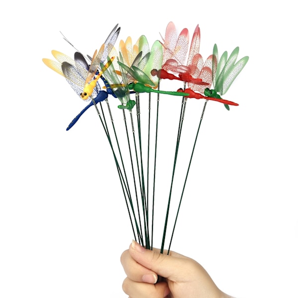 15 stykker 3D Dragonfly Have Gård Planter Dragonfly Blomst Udendørs Dekor Blomster Krydder Dekoration
