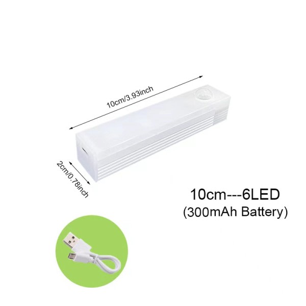 Rörelse Sensor Ljus Trådlös LED Natt Ljus USB Uppladdningsbar Natt Lampa För Kök Skåp Klädskåp Lampa
