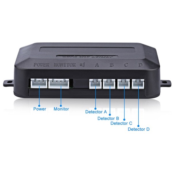 Bil Parktronic Parkering Sensor 4 Sensorer 22mm LED Baggrundslys Skærm Reverse Backup Radar Monitor