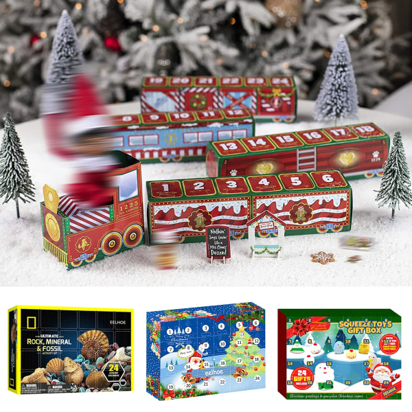 Jul advent kalender leker morsomt barn gave boks sensorisk lekesett voksen stress og angst lindring leker