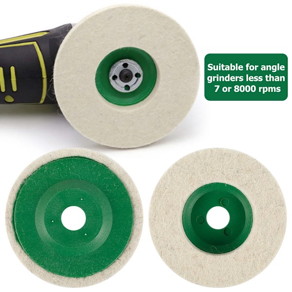 10 bitar Ull Polering Hjul Buffning Buddar Vinkel Slip Hjul Filt Polering Bud Disc Tillbehör För Metal Marmor Glas Keramik