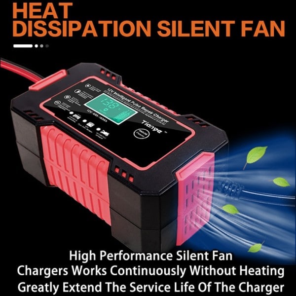 Full Automatisk Bil Batteri lader 12V Display Smart Batteri lader Power Puls Reparasjon ladere