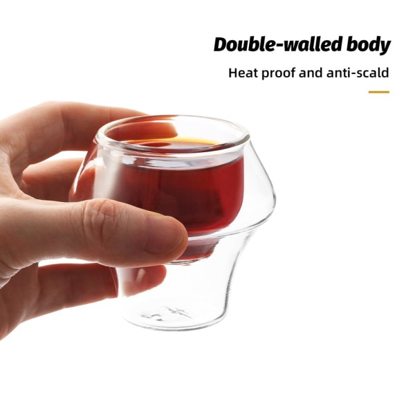 Double Seinä Lasi Espresso Kupit Palovamma Uudelleenkäytettävä Tee Muki Shot Lasi viini kuppi