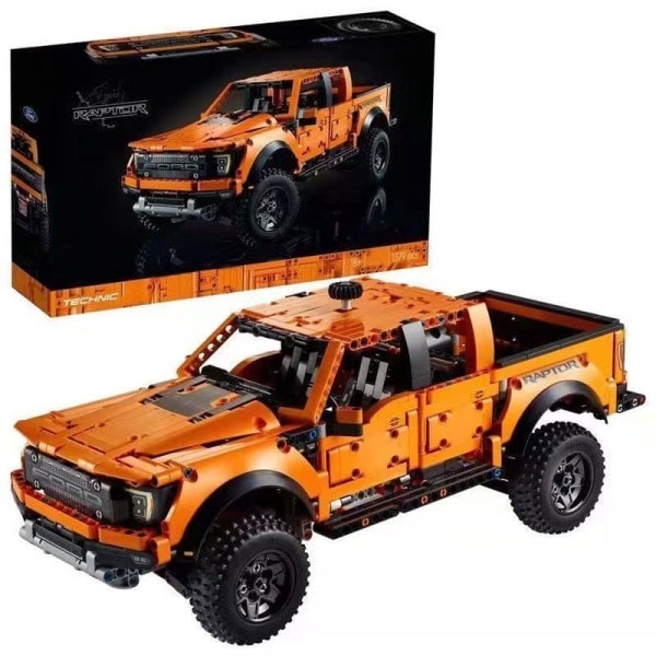 Teknisk Ford Raptors Pickup Lastbil Racing Bil Bygning Klods Model Køretøj Klodser Legetøj Til Børn