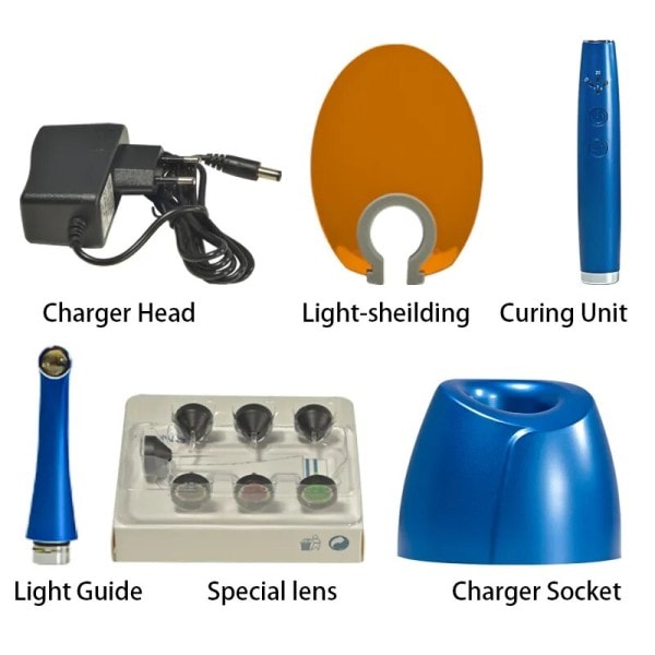 Dental Wireless LED Light Curing 1 Second Light Cure Multifunctional Curing Head Tandläkare Verktyg