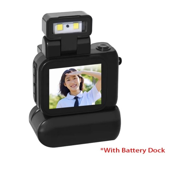 Mini Kamera CMOS Med Blits Lampe Og Batteri Dokk Bærbar Video opptaker DV 1080P Med LCD Skjerm