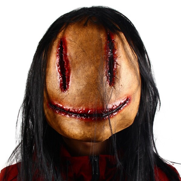 Halloween Skrekk Fancy Kjole Fest Maske Blodig Skrekk Smiley Cosplay Virkete Kostume Rekvisitter