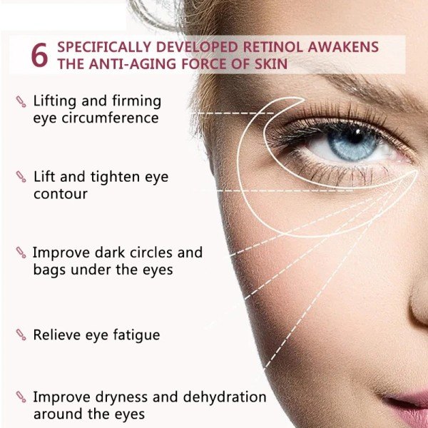 Rose Eye Serum Anti-Rynke Anti-Aging Lift Firm Lightening Mørke Cirkler Øjen poser