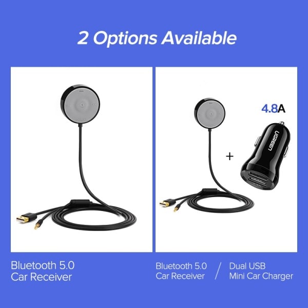 Bluetooth 5.0 Bil Kit Receiver aptX LL Trådlös 3.5 AUX adapter för bil högtalare USB Bluetooth 3.5mm jack
