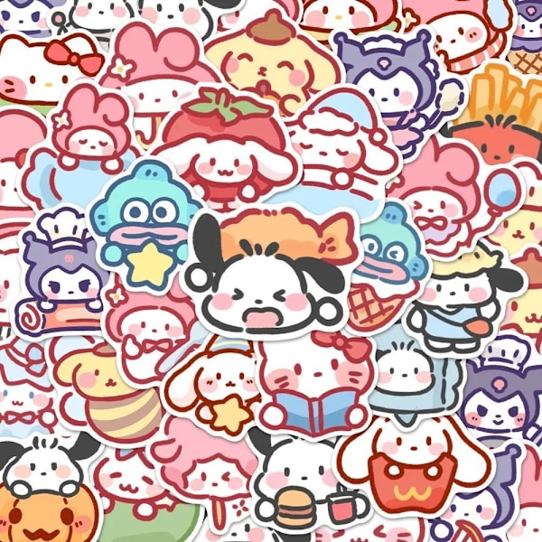 Sød Tegnefilm Sanrio Klistermærker 100 stykker My Melody Kuromi Håndtaske