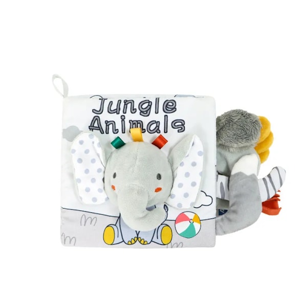 Soft Baby Books 3D Touch Feel High Contrast Toy Book Sensory Tidig Lärande Barnvagn Leksaker