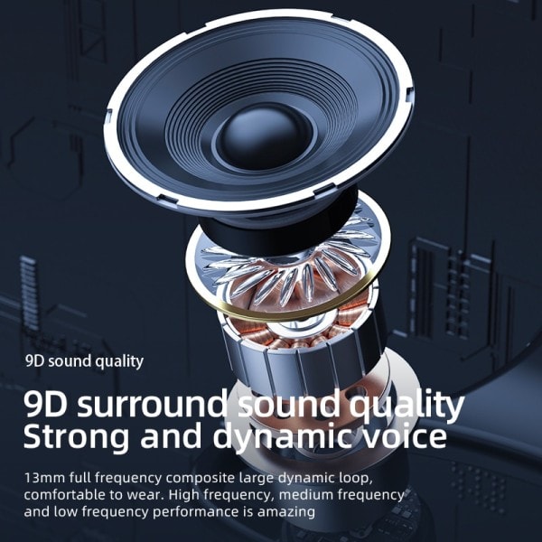 Langaton kuuloke Bluetooth 5.3 Bone johtava ääni laitteet OpenEAR ulkokäyttö urheilu stereo vedenpitävä mikrofoni