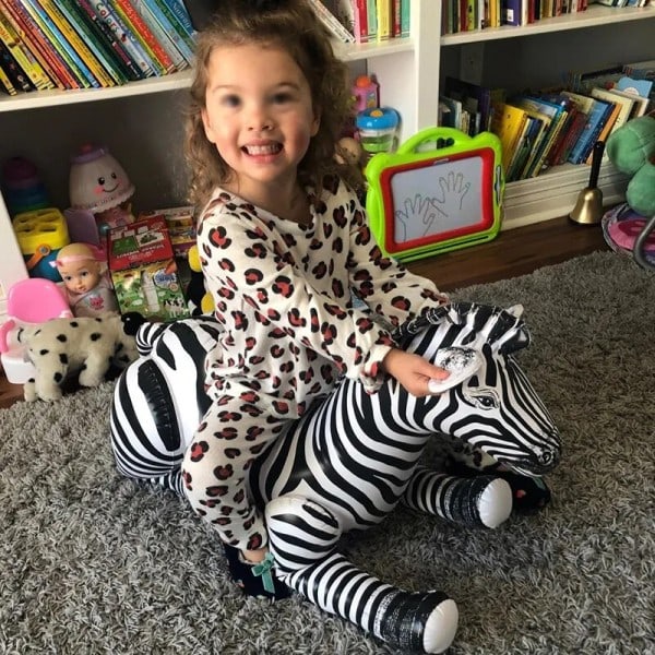 Stor Simulering Giraf Zebra Jungle Dyr oppustelig ballon