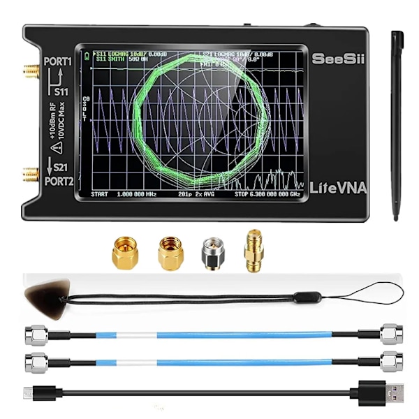50kHz-6,3GHz Vektor Nettverk Antenne Analyzer 4" Mål S Parametere