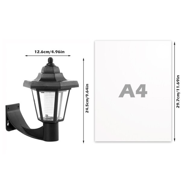 2kpl aurinko LED valo ulko puutarha valo kuusikulmainen aurinko seinä valo vedenpitävä piha maisema valo