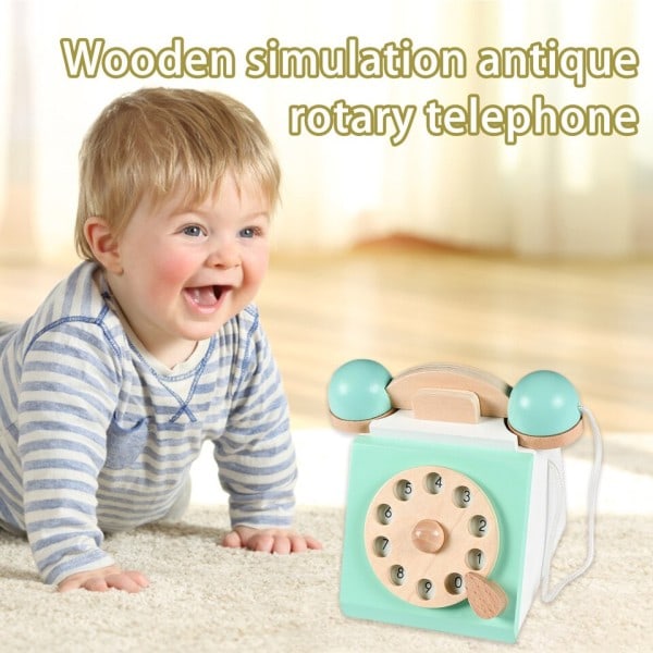 Retro Rotary Telefon Legetøj Telefon Til Småbørn Interaktivt Legetøj