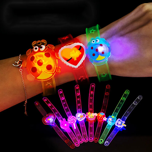 LED Tecknad Light Up Klocka Leksaker Pojkar Flickor Bröllop Gäst Souvenirer Jul Fest presenter