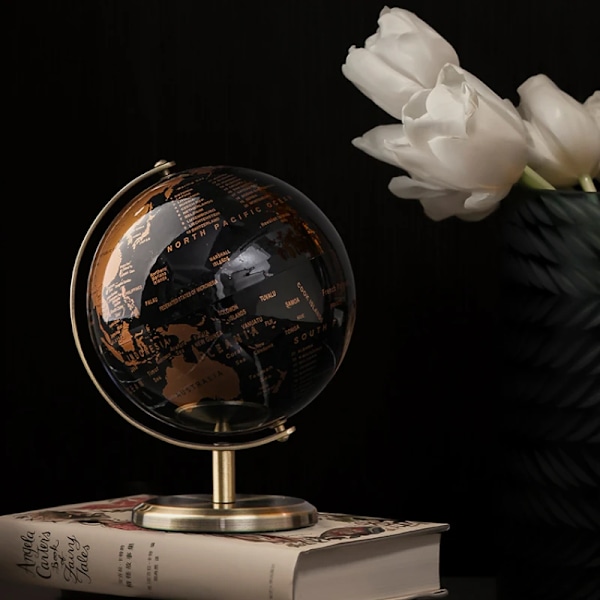 Metal Base World Globe Roterende World Globe med Stativ