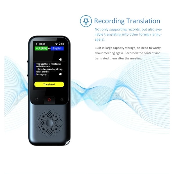 Bærbar Lyd Oversætter 138 Sprog Smart Oversætter Offline I Realtid Smart Voice Oversætter