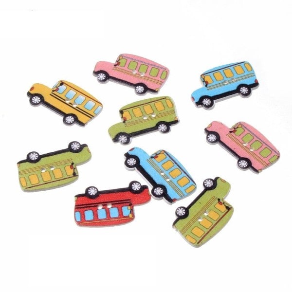 Blandat Transport Sömnad Tillbehör Trä Knappar För Kläder Stik Hantverk Scrapbooking Gör själv